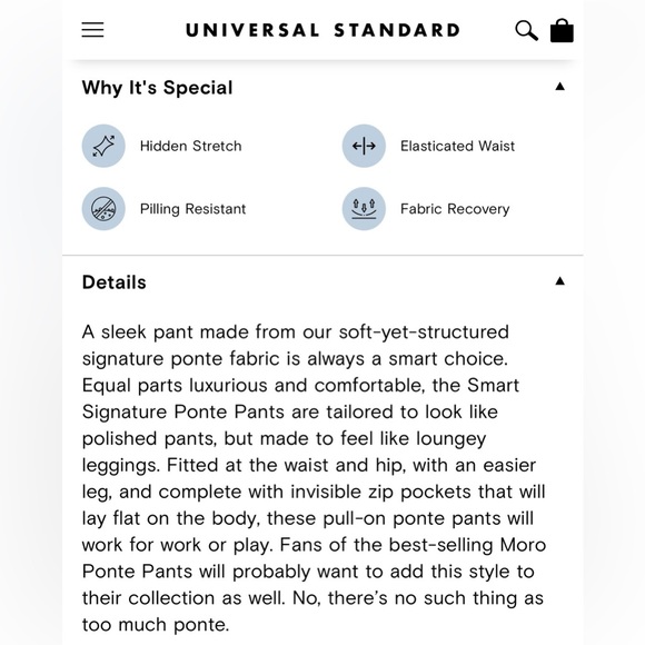 Universal Standard Smart Signature Ponte Pants size M (2X) - Picture 9 of 10